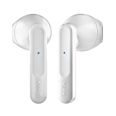 NGS Ártica Move Auriculares Bluetooth 5.3 True Wireless, Blanco, Estuche Carga 400mAh (28h Autonomía), Reducción Ruido ENC, Sensor Táctil, Almohadillas S/M/L, ARTICAMOVEWHITE